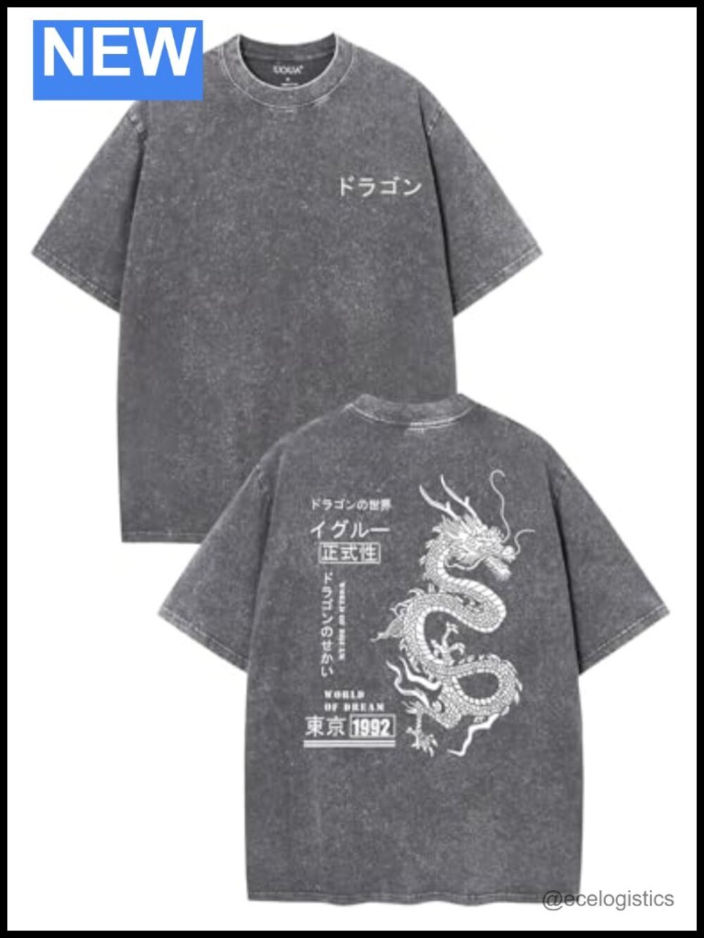 Vintage Oversized Acid Wash Cotton Streetwear Graphic Tee